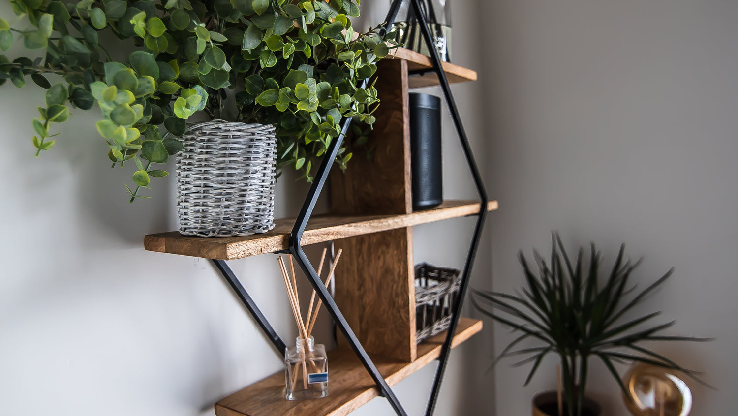 floating wall shelves that are minimalistic functional & unique for living room