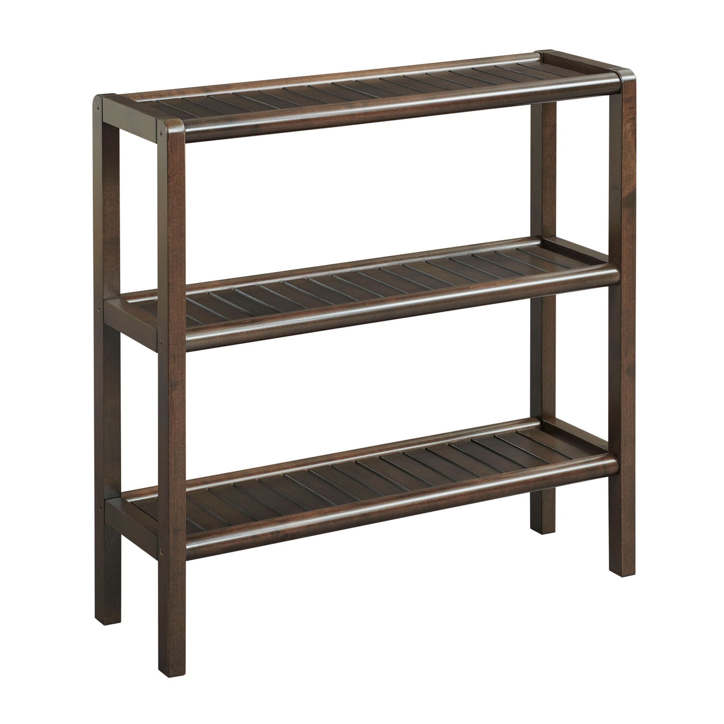 29" Espresso Brown Shoe Rack Shelving Unit