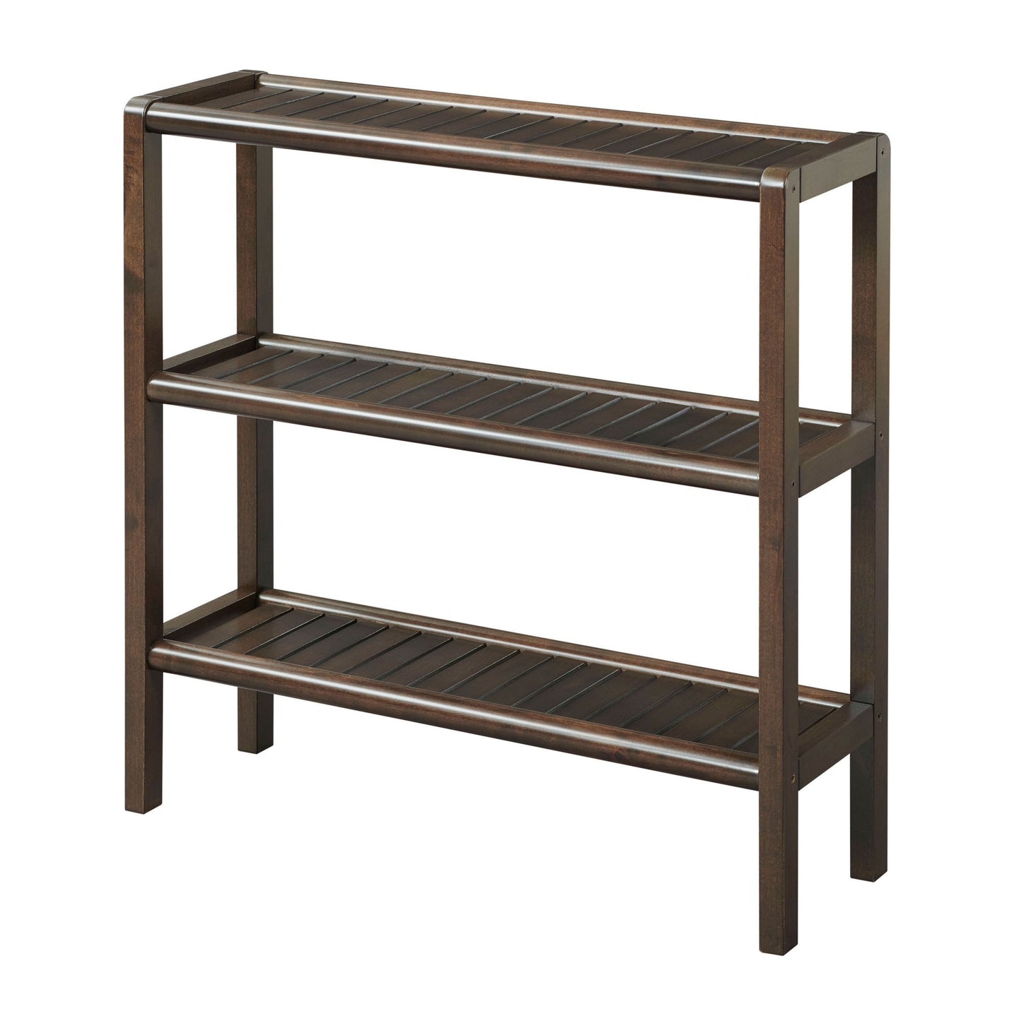 29" Espresso Brown Shoe Rack Shelving Unit