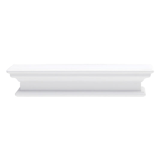 23" Classic White Floating Wall Shelf