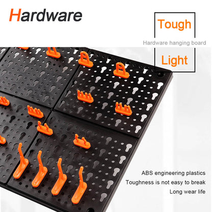 Wall-Mounted Peg Board - Garage Workshop - Storage Rack
